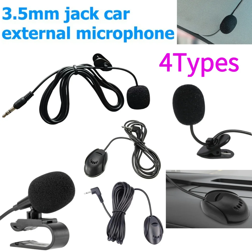 

Mini Microfono Car Microphone Micro Car Radio 3.5mm Jack Anti-noise Mic Stereo Wired External Microphone For Auto Dvd Radio