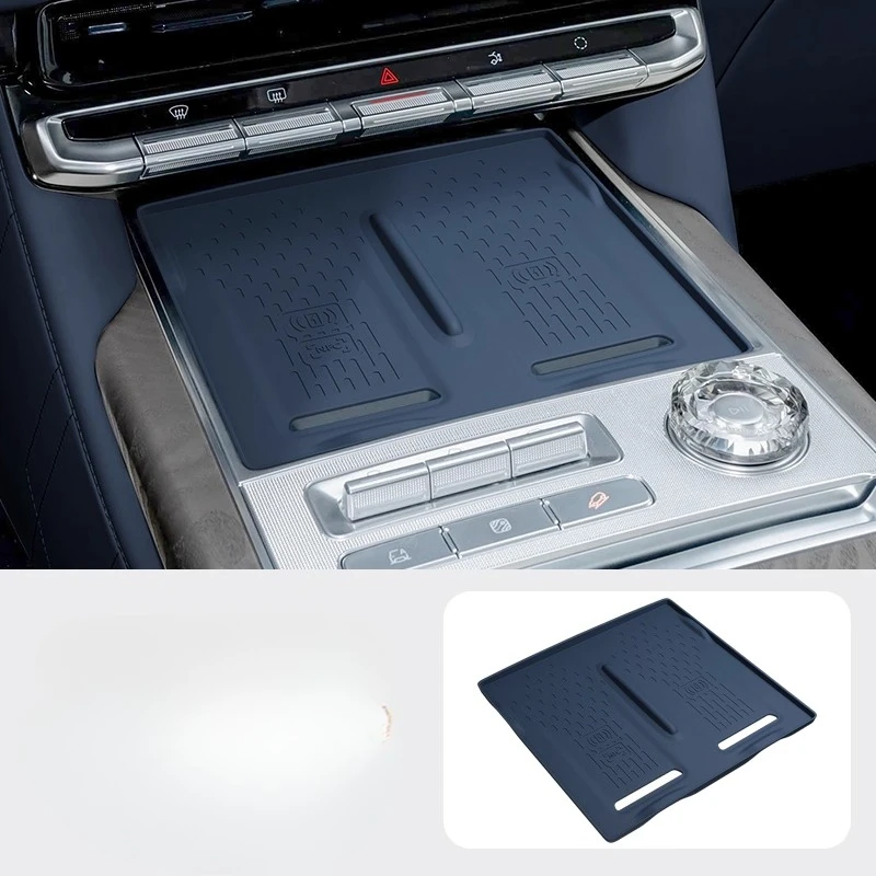 

Для Zeekr 9X силиконовая подставка для беспроводной зарядки, противоскользящая подставка для хранения с центральным управлением, аксессуары для интерьера, модифицированные продукты