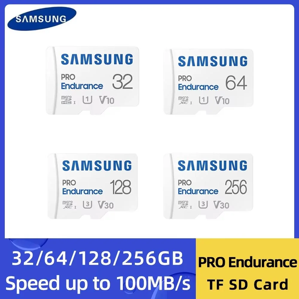 Samsung PRO Endurance MicroSD Card 256GB 128GB 64GB 32GB SDXC U3 Class10 For Video Surveillan Car DVR Smartphone