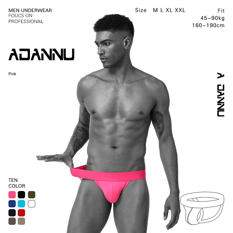 

1/3PCS ADANNU Brand Men Underwear Sexy Men Briefs Gay Cotton Male Panties Cueca Tanga Breathable U Pouch Comfortable Underpants