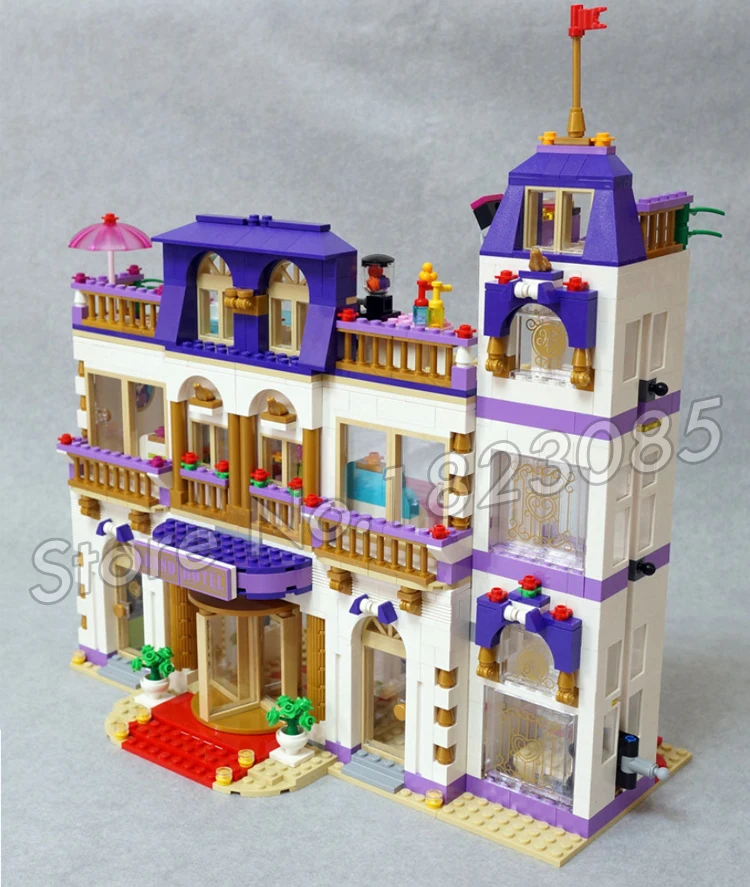 1585pcs Friends Heartlake Grand Hotel 10547 Building Bricks Blocks Emma Stephanie toys girls Compatible with Model