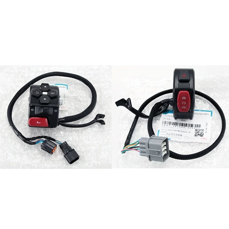 Cocok untuk suku cadang sepeda motor CFMOTO sakelar pegangan 450SRS CF400-6-9 rakitan sakelar lampu depan pengapian kiri dan kanan