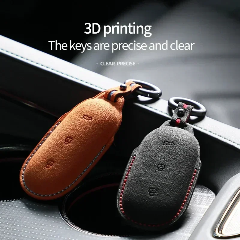 

Car Key Case Cover for Li LiXiang L9 L8 L7 Car Keychain Made of Suede for Leading Ideal LIXIANG Auto Key Protector Shell