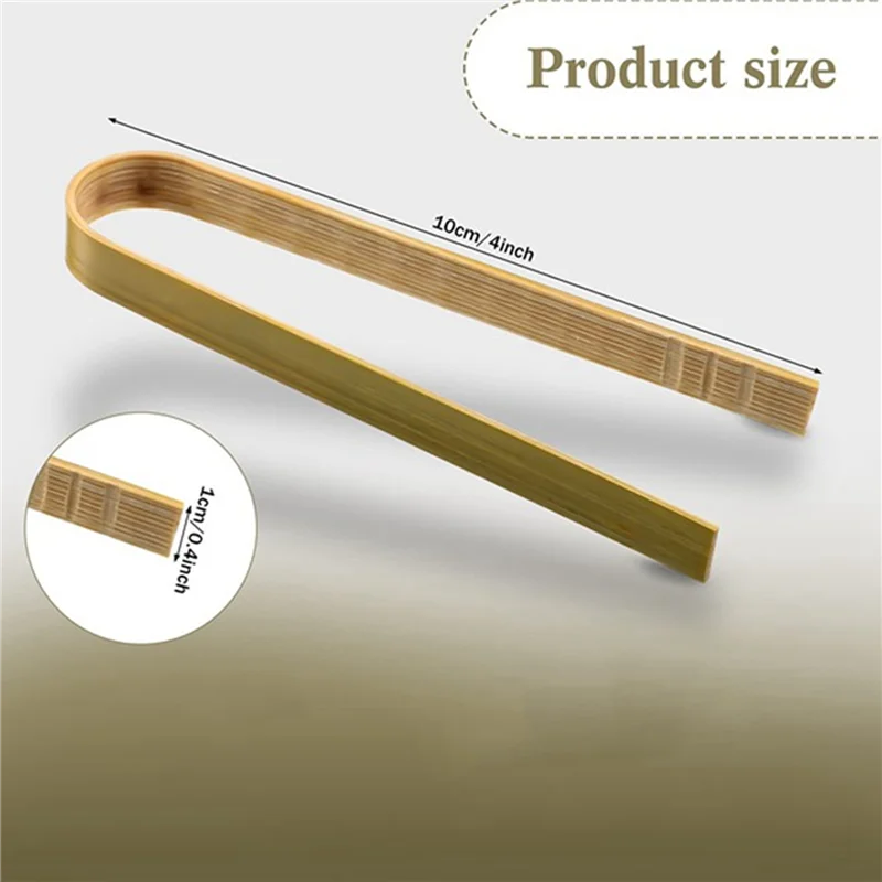 

ABWR-240 шт. мини-бамбуковые одноразовые щипцы для хлеба 4-дюймовые щипцы для тостов одноразовые кухонные щипцы зажимы для сервировки еды