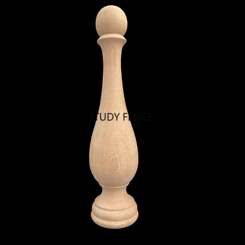 Dongyang Wooden Carving Column Bedhead Pillar Base Round Ball Headboard Pillar Furniture Railing Post Home Decoration
