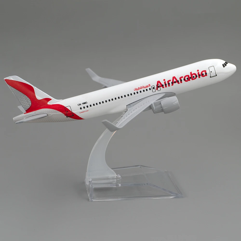 1/400 Scale Alloy Aircraft Airbus A320 Air Arabia 15cm Plane Model Toy Children Gift for Decoration