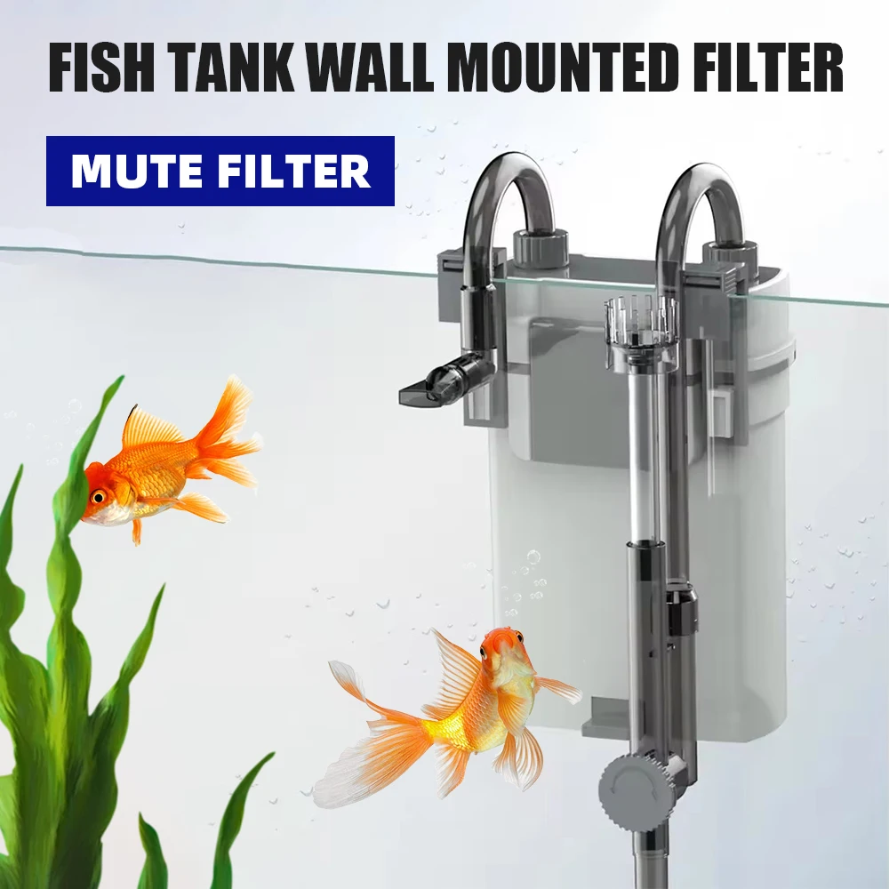

Настенный фильтр для аквариума, внешний фильтр для аквариума, 5 Вт, настенный небольшой бесшумный циркуляционный ствол для оксигенации