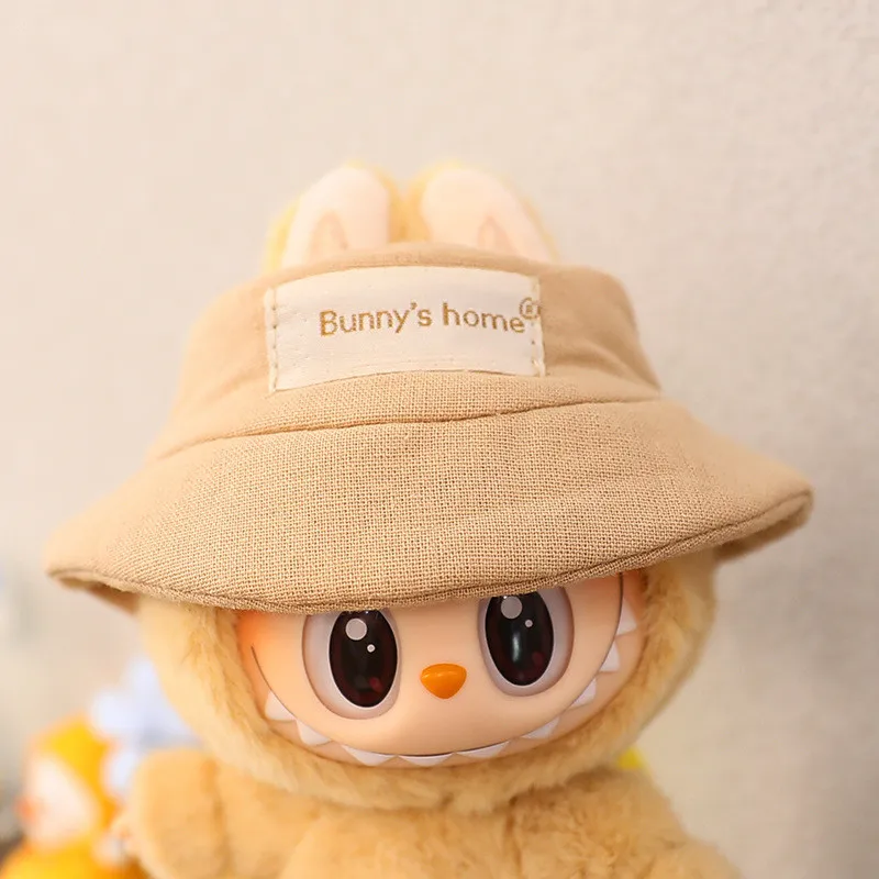 (Apenas chapéu) Chapéu balde Kawaii para 17 cm Ropa Labubu Macaron Acessórios para meninas