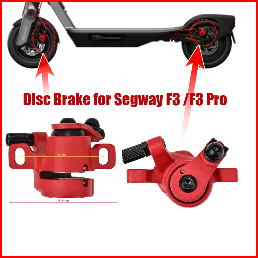 Vordere und Hintere Scheibenbremse für Segway F3 und F3 Pro Elektroroller Zubehör Bremssattel Inklusive Vollmetall-Bremsbeläge Ersatzteil