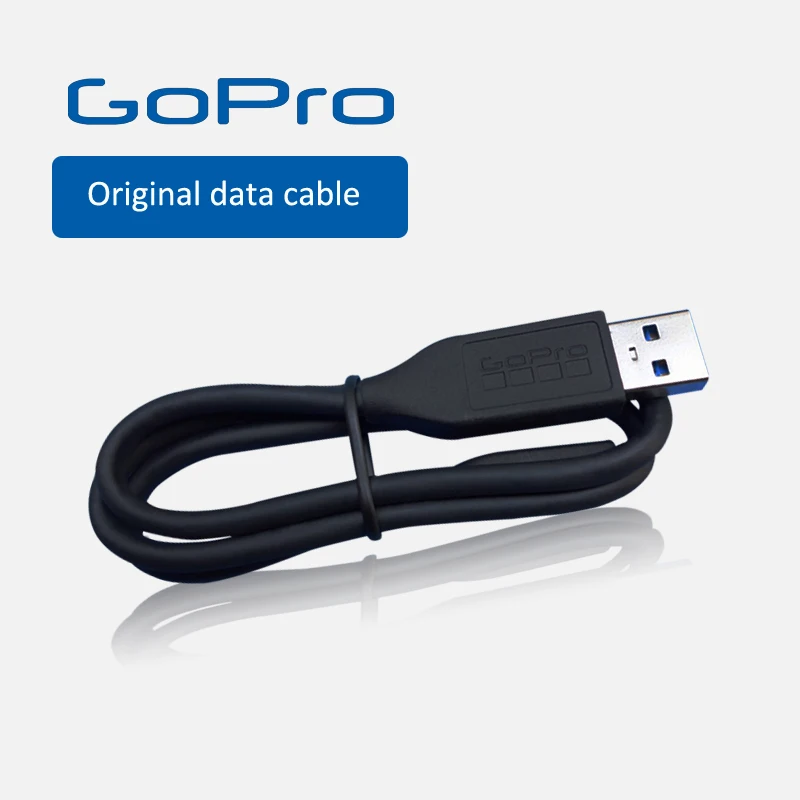 Cable de carga Original línea negro plata blanco USB 3,0 Cable de datos sesión para GoPro Hero 5 6 7 8 9 10 11 12 Cable de Cámara de Acción