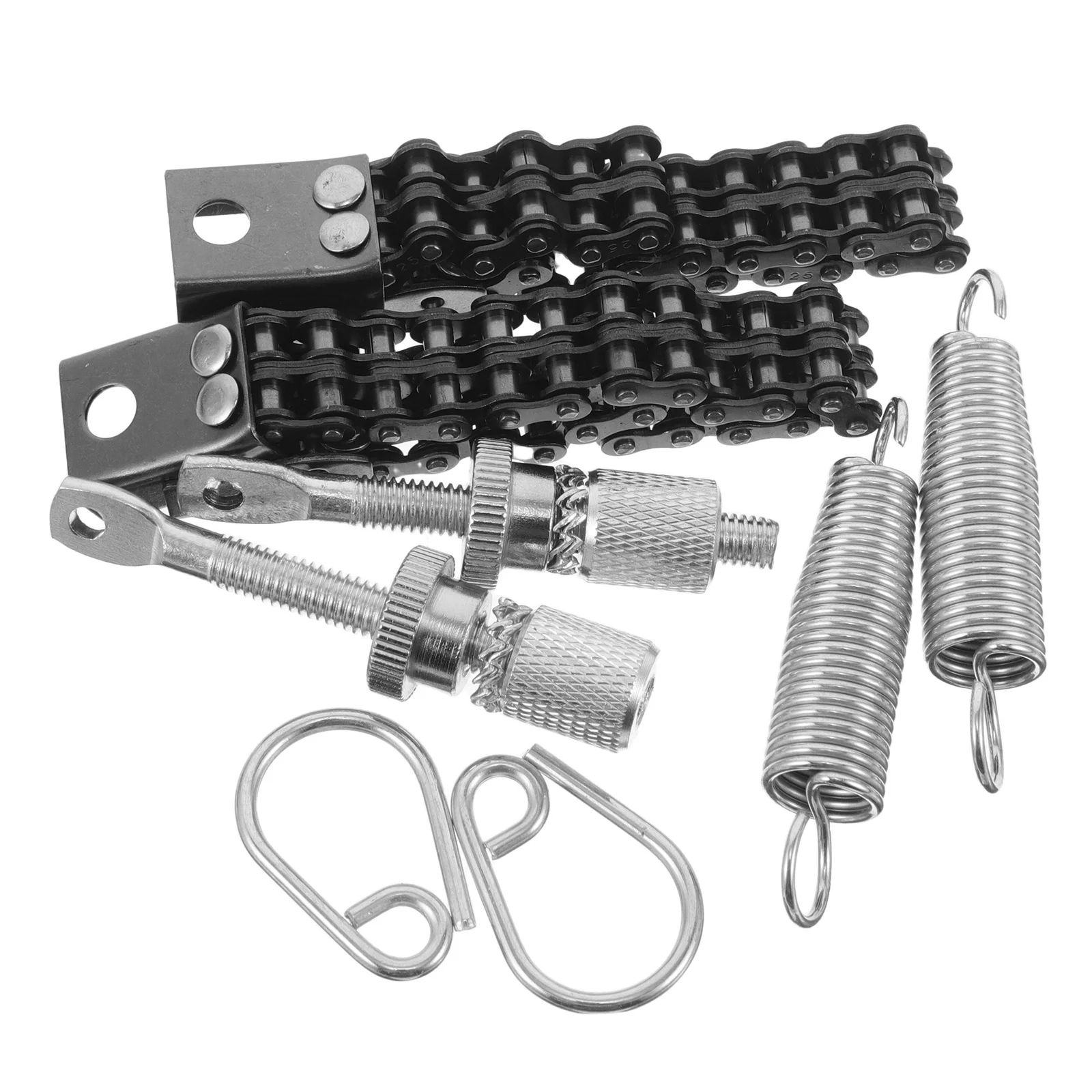 

1 set 1 Set Bass Drum Foot Pedal Spring Assembly Replacement Parts Dual Chain Design Metal Tensioner Smooth Response Drum Set