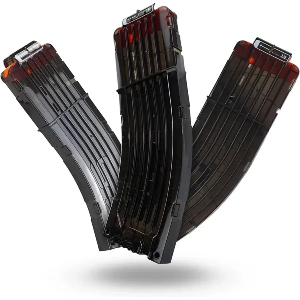 

Комплект из 1/3 клипсов для быстрой перезарядки NM Lot Black 15-Darts Banana Curved для игрушечных пистолетов Nerf Elite