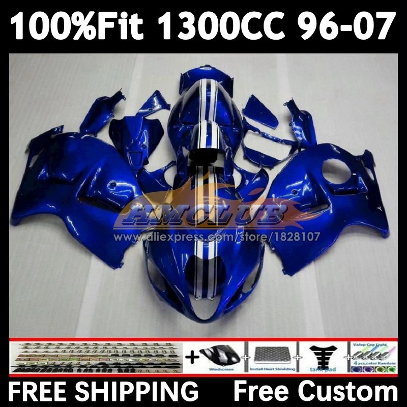 Body For SUZUKI GSXR 1300 GSXR1300 Hayabusa 96 97 98 99 00 01 36No.93 GSXR-1300 02 03 04 05 06 07 1996 2007 blue pearl Fairing