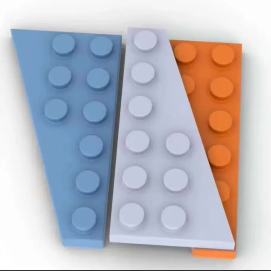 

MOC 10PCS 54384 6x3 Wedge Plate Building Blocks Kit Left Board Brick Toys Birthday Adult Special Holiday Gift