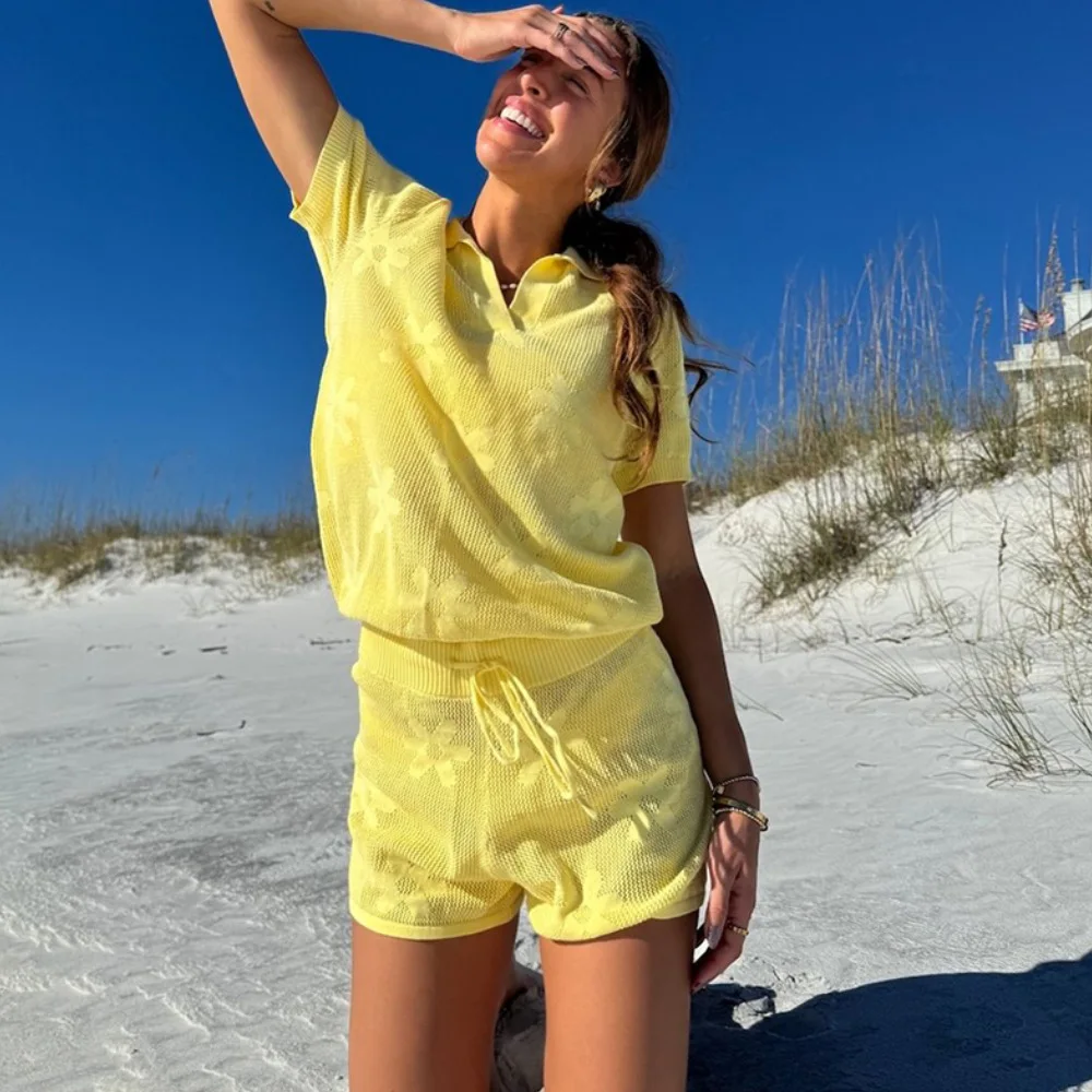 

Women's Brazilian Beach Skirt Casual Vacation Knitted Pullover Bikini Swimsuit Fashion Blouse Sunscreen Maillot De Bain Femme