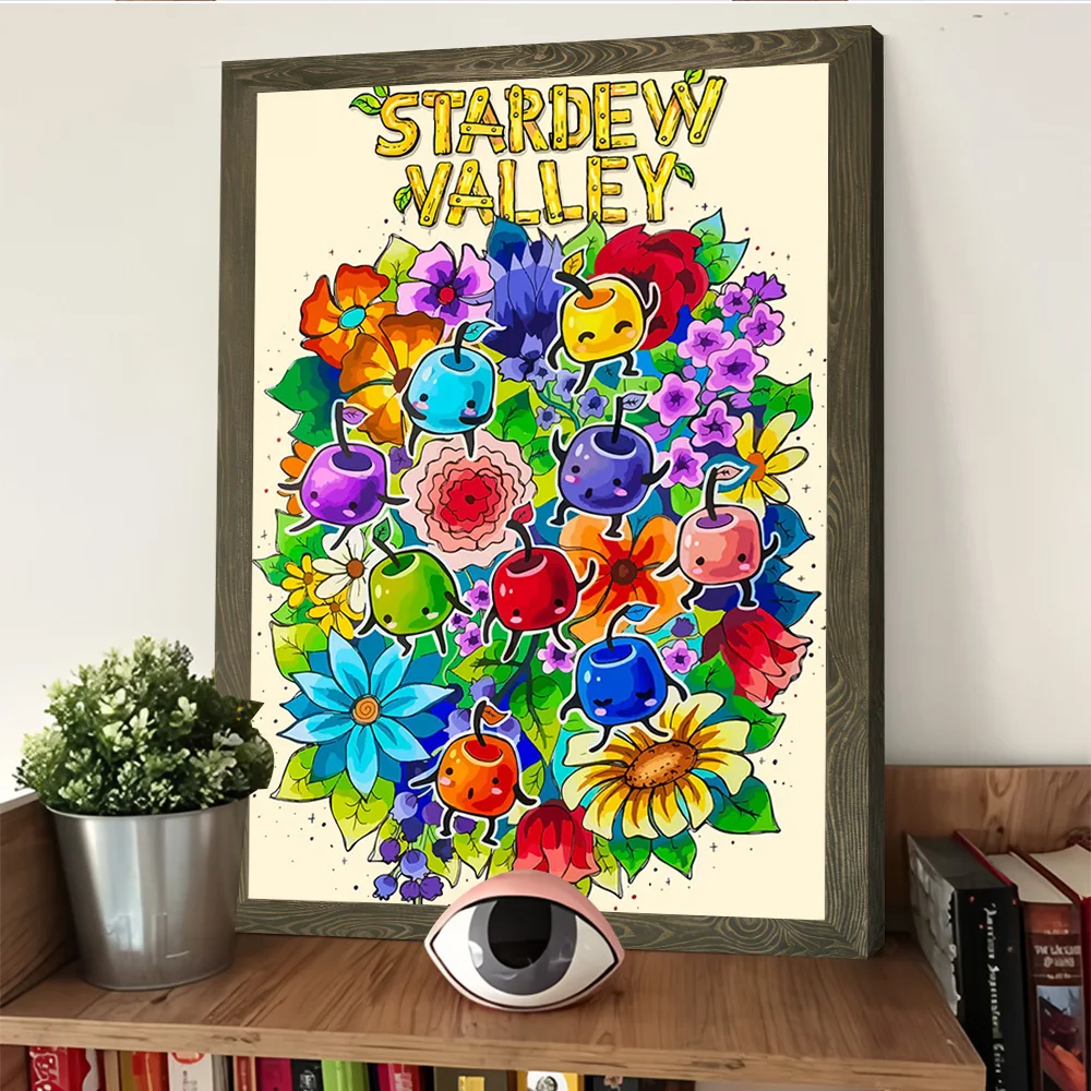 Stardew Valley Floral Fruit Printing Poster Customizable Pictures Wall Art Canvas Painting for Home and Decoration Wand Deko view 4