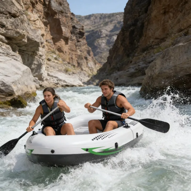 Sea Kayak Inflatable Kayak 2 Person Waterproof for Ocean Long-Distance Travel & Coastal Exploration Adventures