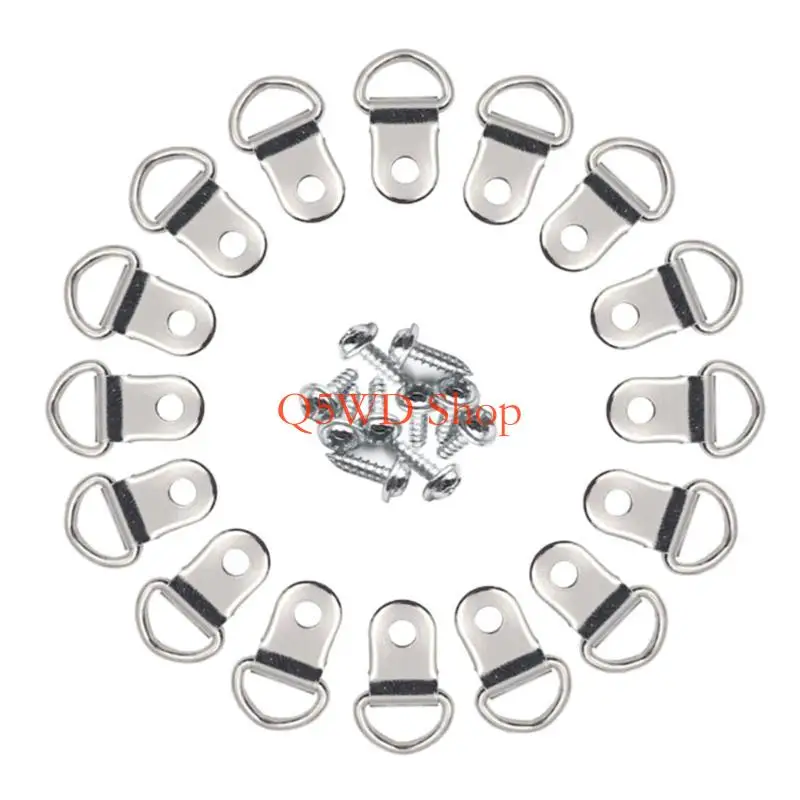 Q5WD Upgraded D Rings Picture Photo Frame Hanging Hooks Hangers Canvas Hook 100pcs