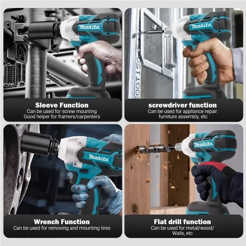 Makita DTW600 borstelloze elektrische schroevendraaier oplaadbare boormachine draadloze slagmoersleutel driver compatibel voor Makita 18V batterij