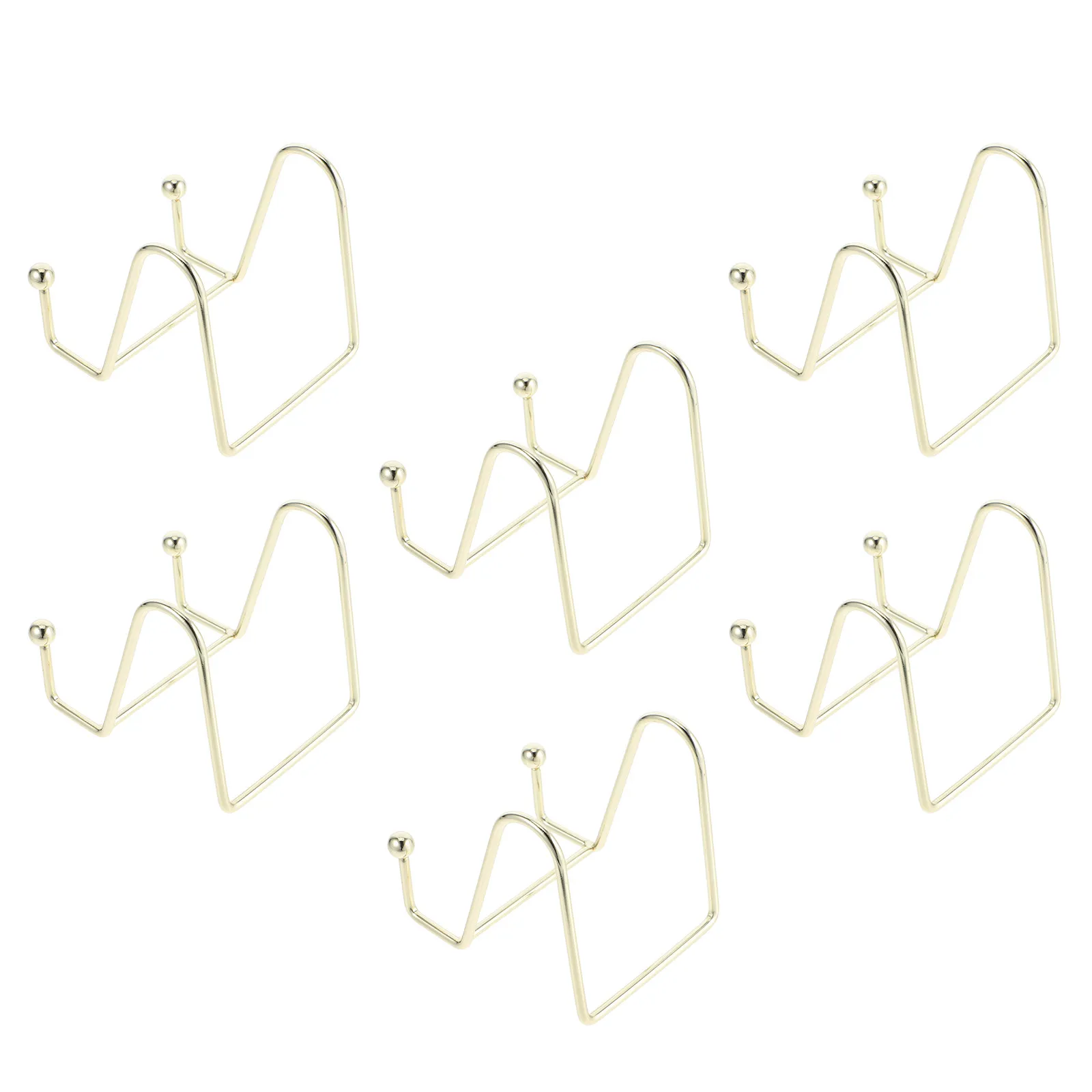 

6Pcs Iron Display Stand Set Heavy-Duty Metal Photo Frame Easel for Tabletop Home Office Cafe Wedding Decor Picture Plate Art