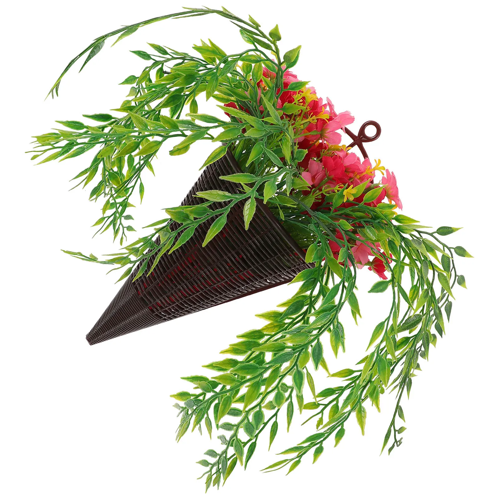 

Lifelike Artificial Basket Hanging For Porch Farmhouse Front Door Home Decor Greenery Plant In Basket Fake Hanging Flowers Faux