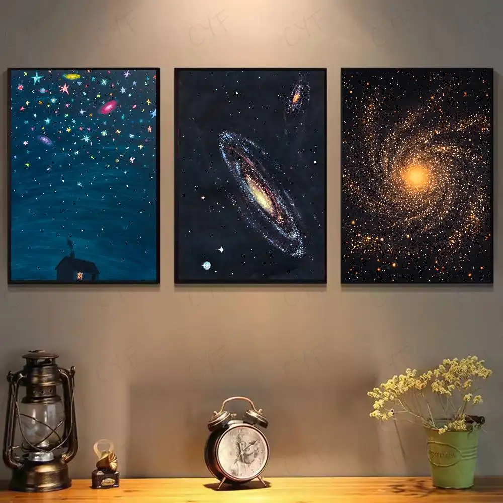 ART Pretty drem Galaxy starry sky Poster sticky wall waterproof home living room bedroom bar aesthetic decoration