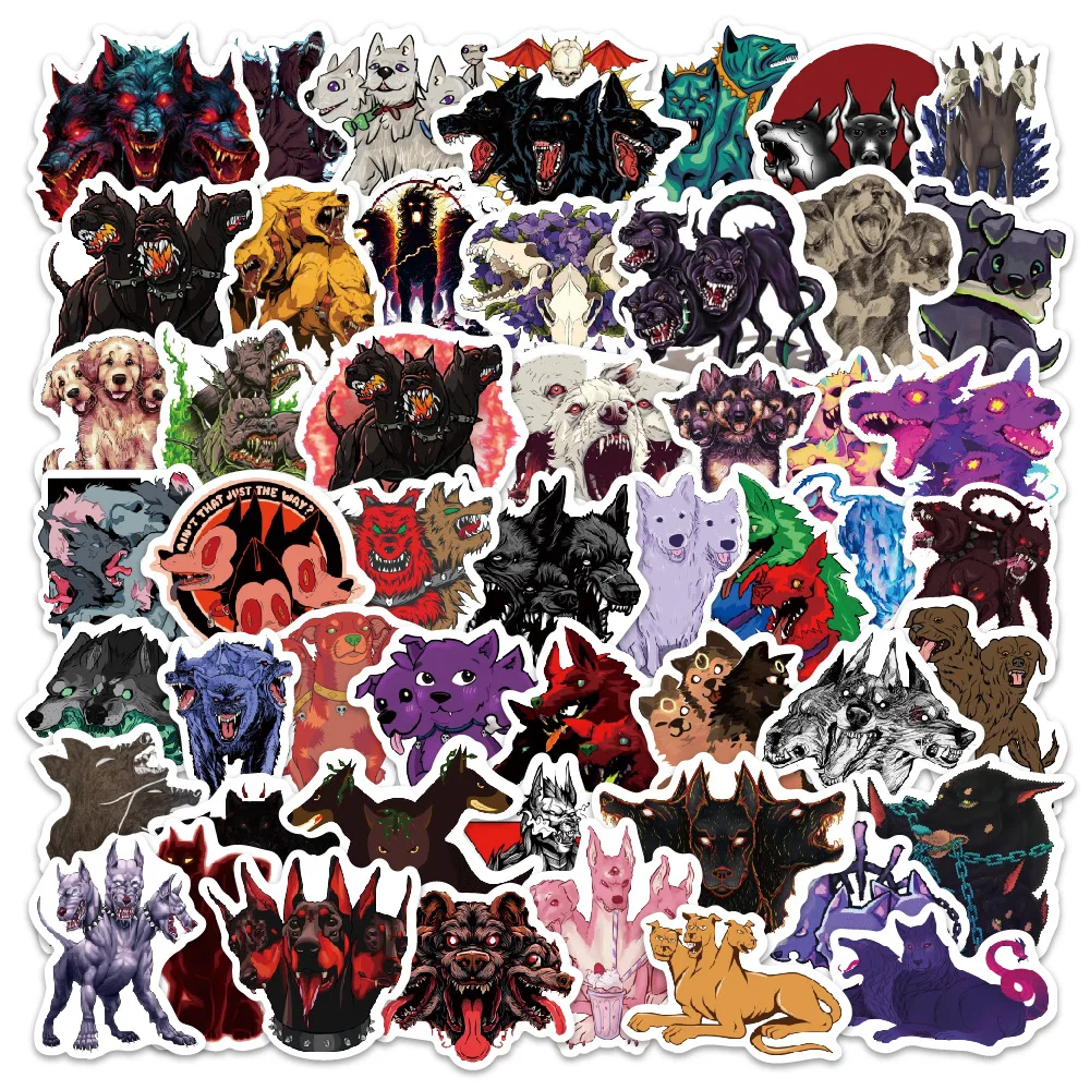 

10/60PCS Felhunter Garm Cerberus Kerberos Hell Creature Cartoon Graffiti Decorative Waterproof Sticker Kids Toy