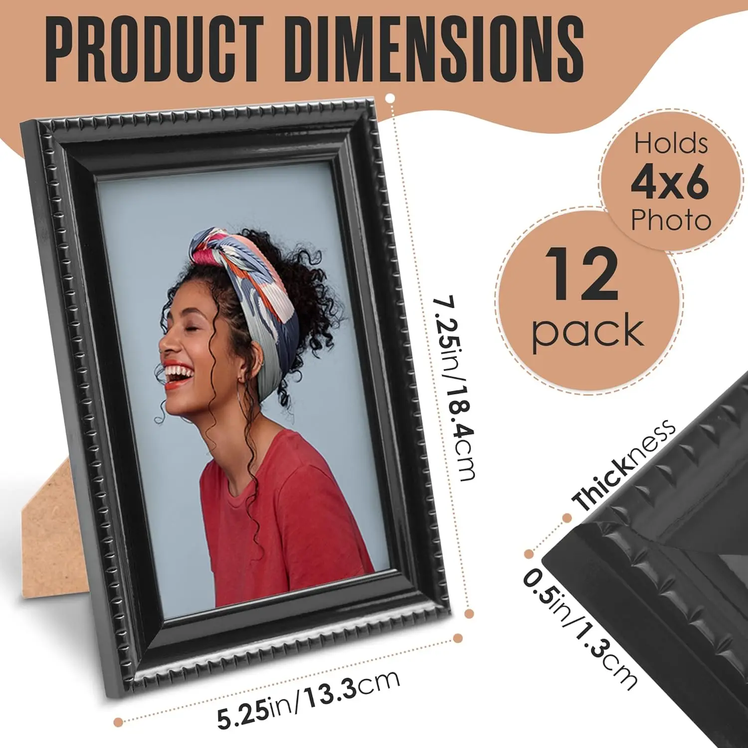 4x6 Picture Frames Set 12 Pack White Black Multi Photo Kit Gallery Wall Décor Tabletop Display Frame Hanging Mount For Desk