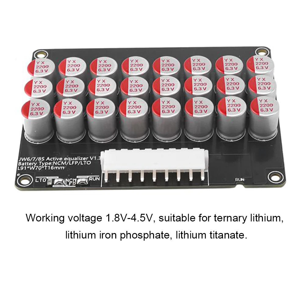 Whole Group Balancer 8S 5A Active Lithium Lipo Lifepo4 Battery Equalizer Energy Transfer Capacitor Board with Shell-ABFT