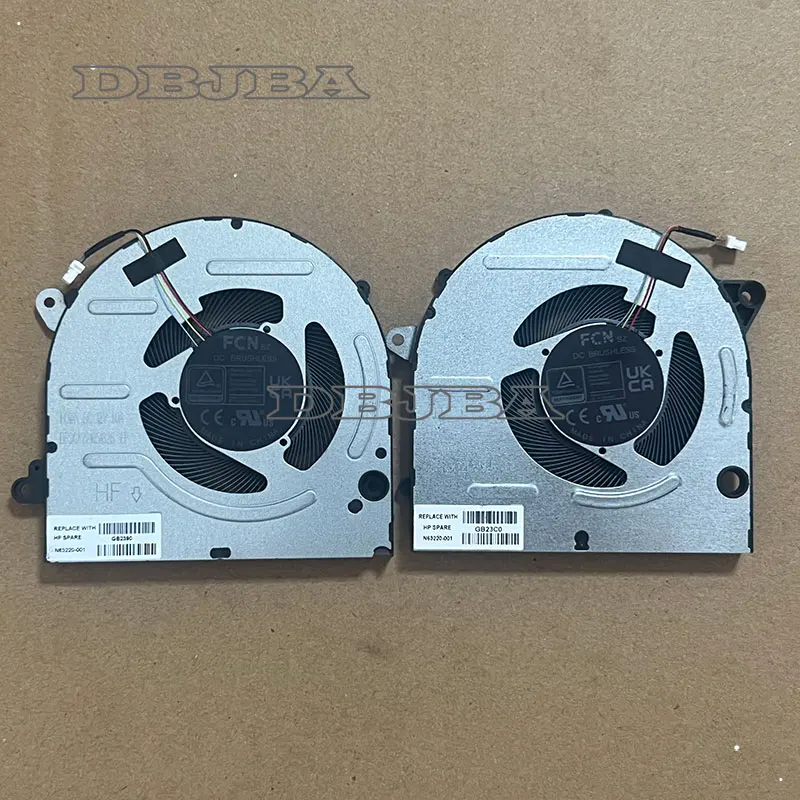 

Laptop CPU GPU Cooling Fan For HP BookPro 16-AB 16T-AB TPN-W161 N63220-001 DFSCK22105182B FQWN DFSCK22105182B FQWM 12V 1.0A