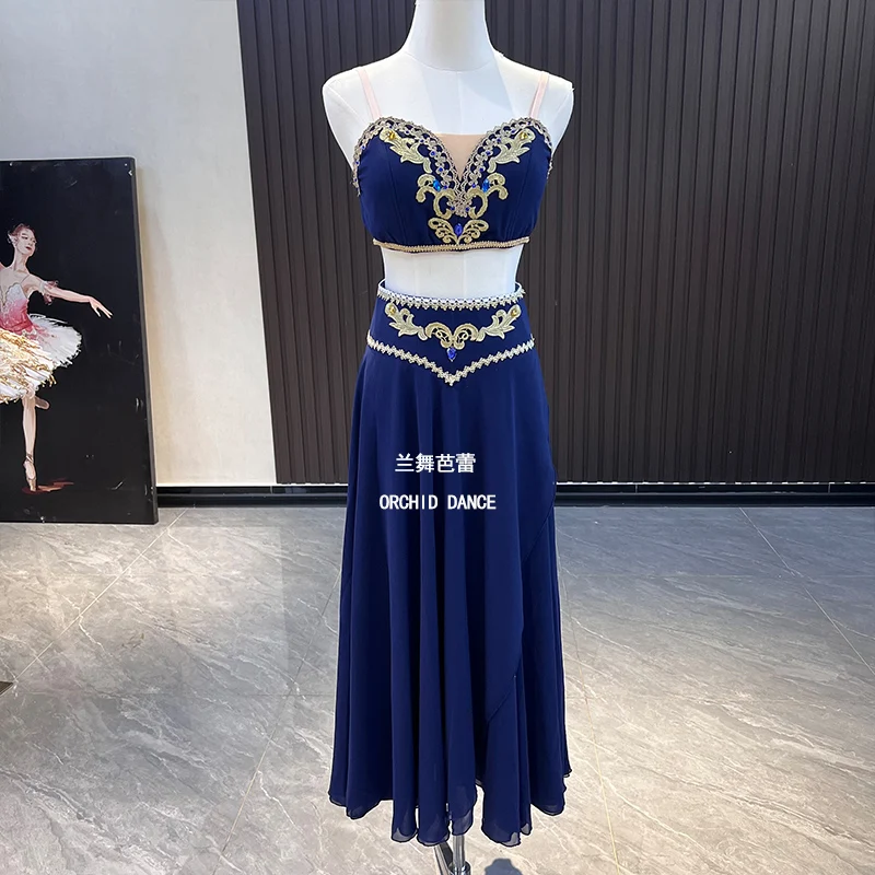 BT01386 전문 맞춤형 사이즈 맞춤형 색상 어린이 소녀 성인 부적 퍼포먼스 웨어 블루 발레 서정적 큐피드 드레스