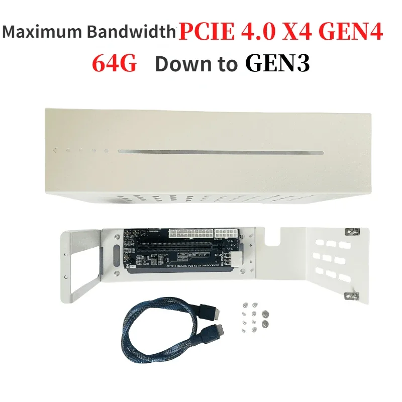 ADT-Link PCIE 4.0 X4 Gen4 SFF8611 Oculink / M.2 NVMe الكمبيوتر المحمول eGPU حافظة معدنية بطاقة الرسومات الخارجية GPU Dock ATX GDP محول #2