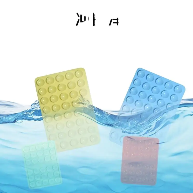 Silicone Suction Cup Phone Mount Double-Sided Sticky Phone Stand Suction Cup Fashionable Cellphone Stand Strong Grip Holder For