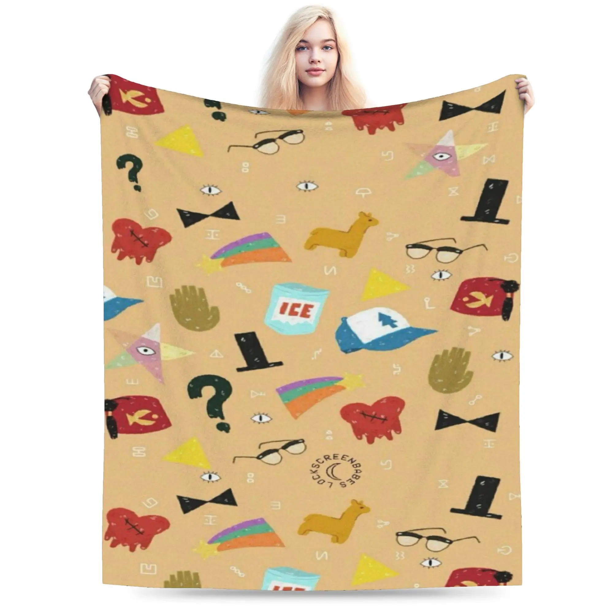 Gravitys Falls Throw Blanket for Couch  Soft Fuzzy Plush Blanket 50x60 Inch Multiple Sizes Bedspread for All Seasons