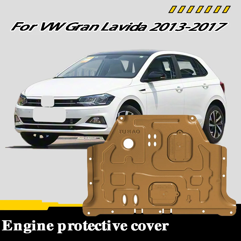 اكسسوارات السيارات تحت محرك الحرس قطعة من نسيج مجلس سبلاش درع الطين الحاجز لوحة لوحة ل Volkswagen Polo 2019-2023 1.5L #1