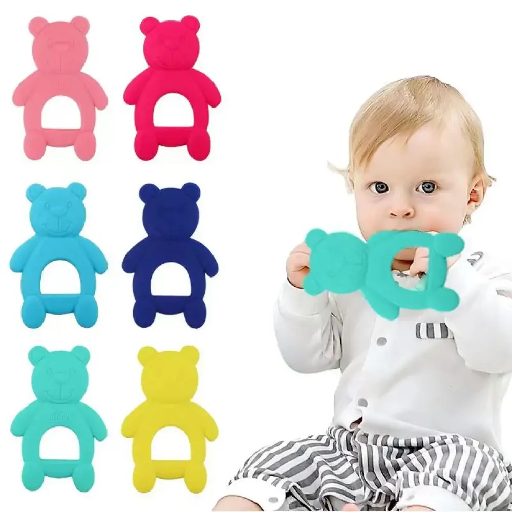 New Cartoon Animal Bear Teething Sticks Photography Accessories Baby Creative Toys Baby Bites Silicone Teething Sticks Mother &