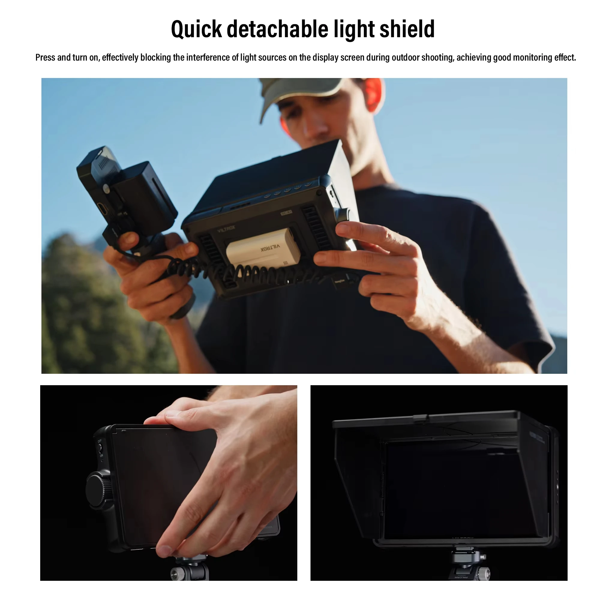 Viltrox DC-A1 Digital Camera Monitor 7 Inch Wide Monitor 4K HDMI Touch Screen Monitor For Photography Vlogging Filmmaking TV