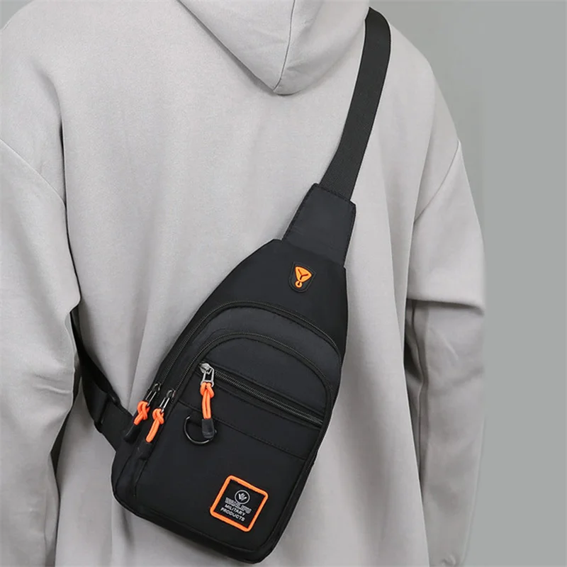 Fashion Men's Chest Bag Handbag Lightweight Oxford Fabric Crossbody Shoulder Bag Stylish Casual Men's Waist Packs Male Chest Bag