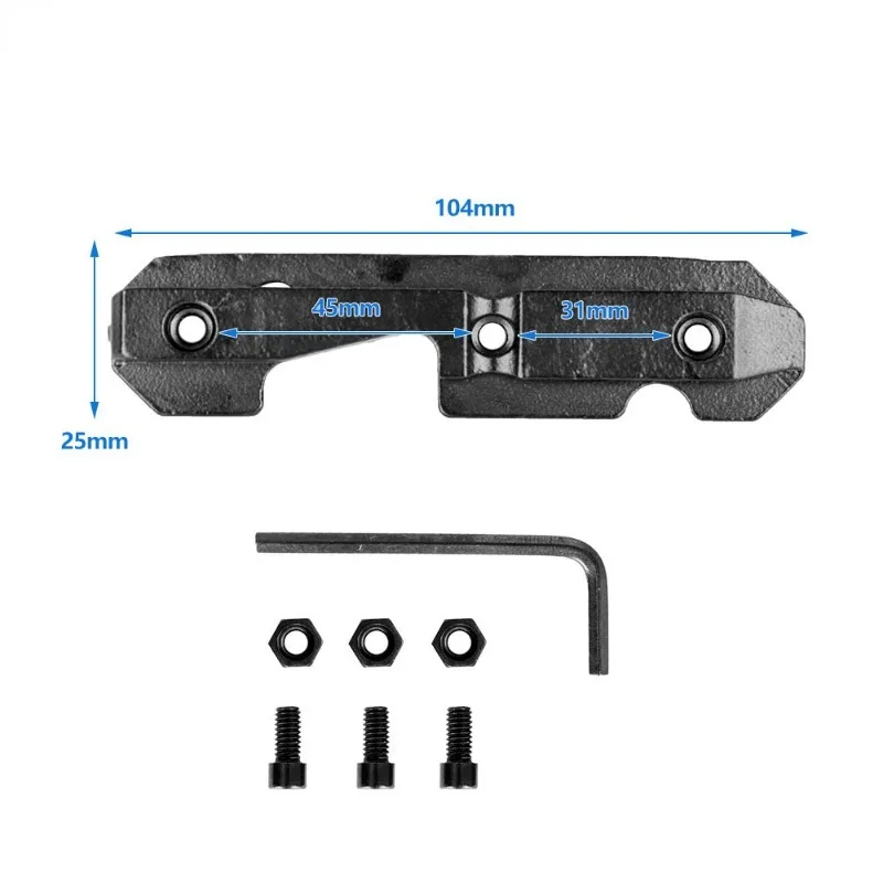 Tactical AK47 Side Mount Dovetail Side Plate AK Mirror Bridge Adapter Base Saiga Airsoft Wrench Fit Stamped Milled Receiver