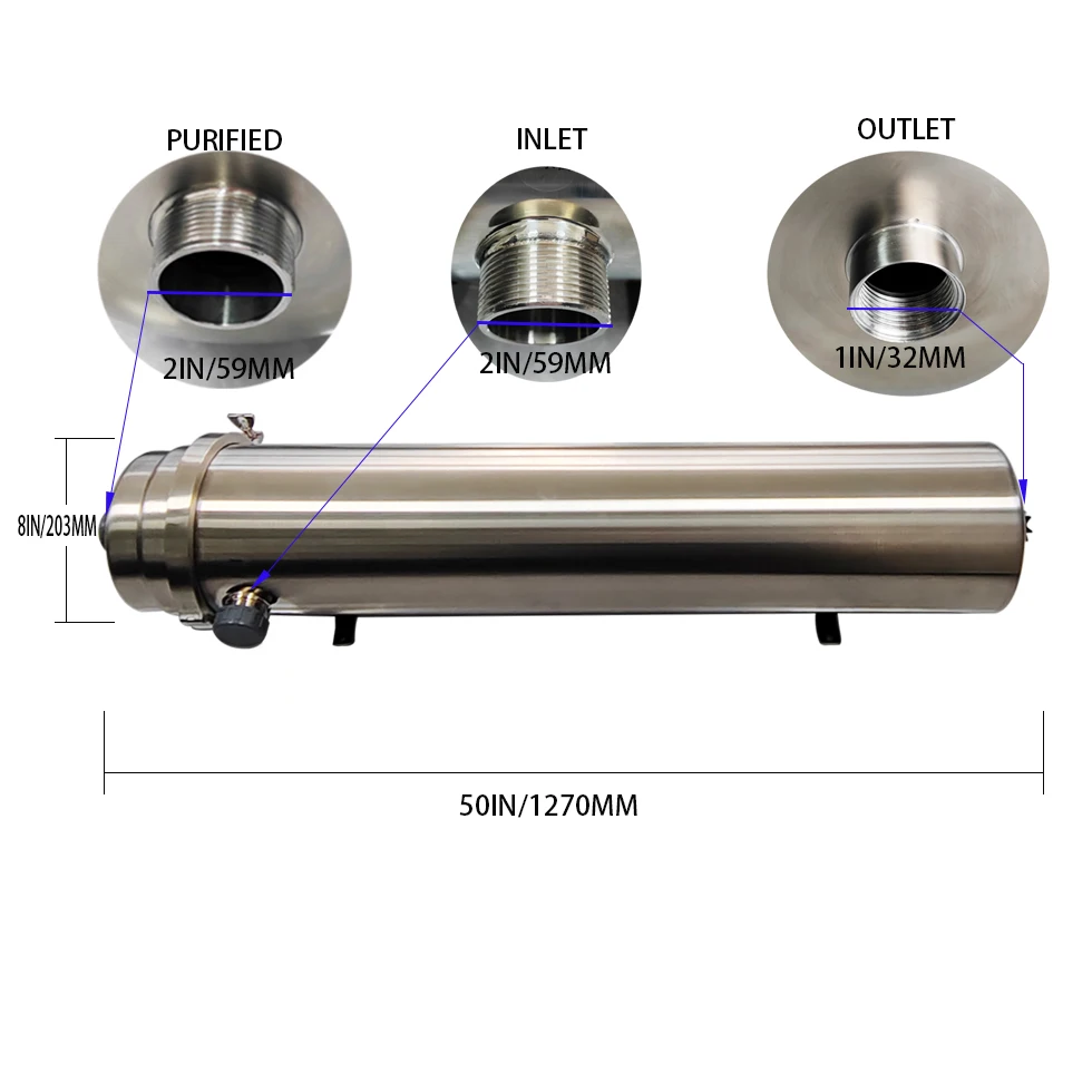 Water Filtration Treatment Filters Purifier Filter 20000L Drinking Aquarium Cartridge Faucet Household Softening Systems Tap