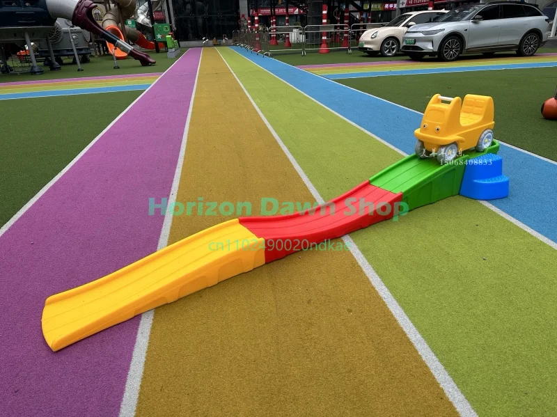 Kindergarten children's car trolley track toy children's scooter three-stage scooter pry baby balance slide