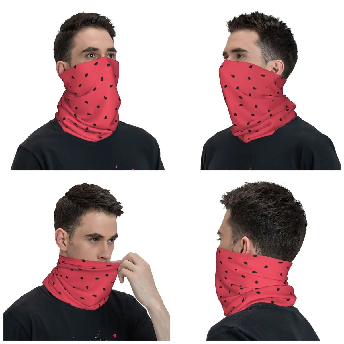 Watermelon Fruit Bandana Neck Cover Printed Balaclavas Wrap Scarf Multi-use Headwear Hiking for Men Women Adult Washable