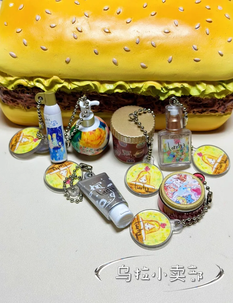 Bandai Gashapon Cute Kawaii Figure Anime Miniature Japanese Loretta Kachi Makeup Cosmetic Model Keychain Capsule Toys Gift