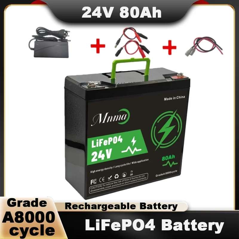 LiFePO4 Battery 24V 220Ah, 8000+ Cycle Life, Suitable for Solar Power Systems, RVs, Boats, Off-road Travel, and Fishing