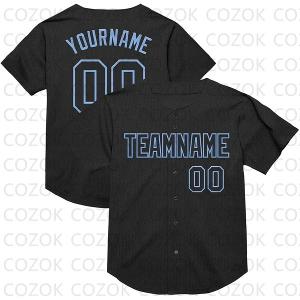 

Custom Black Blue Series Baseball Jersey Men and Women Shirt 3D Printed Shirt Team Shirts Hip Hop Unisex Tops