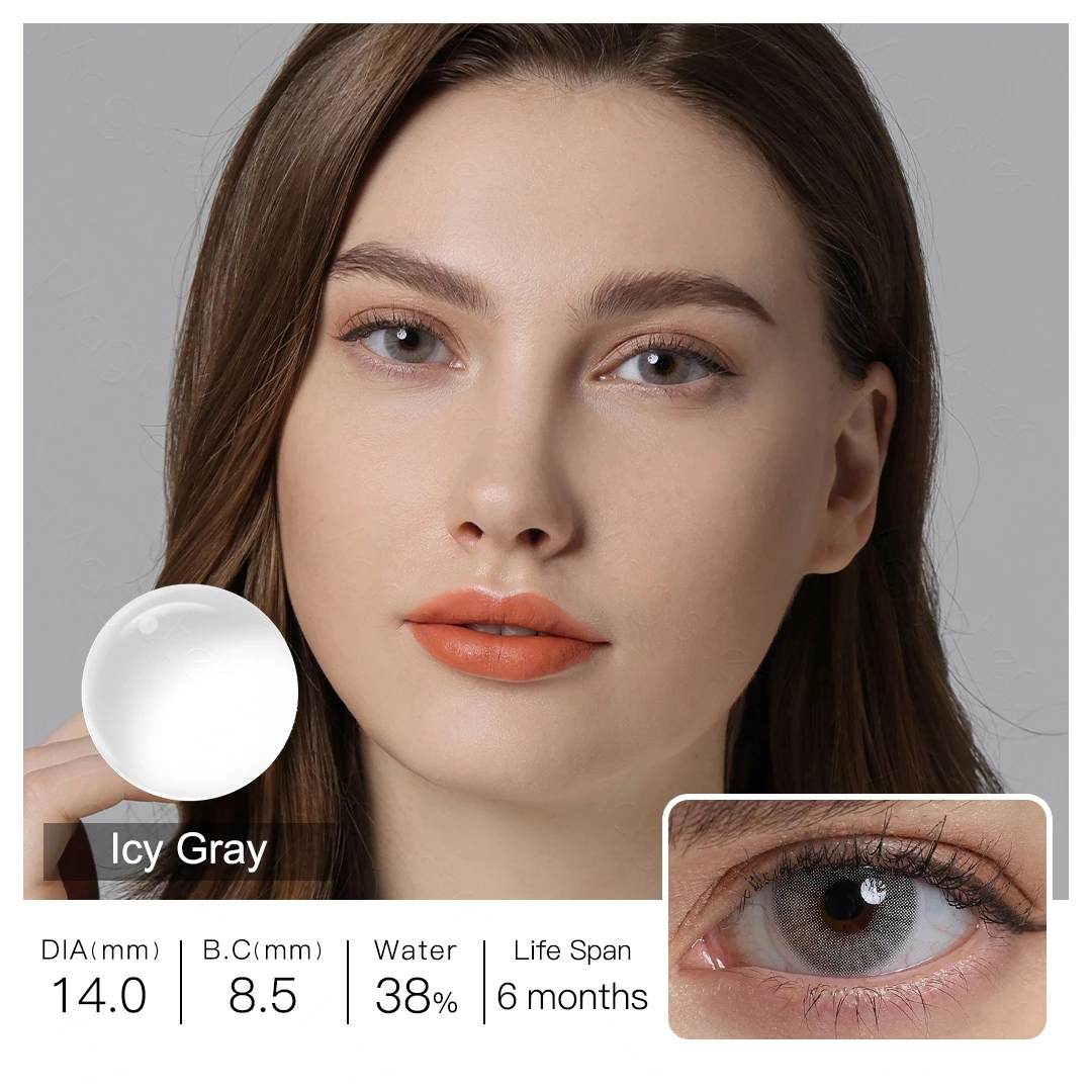 Hidrocor Contact Lens with Prescription Natural Eye Color Lens Color Contact Lenses for Eyes Cosmetic Soft Eye Lenses Pupils