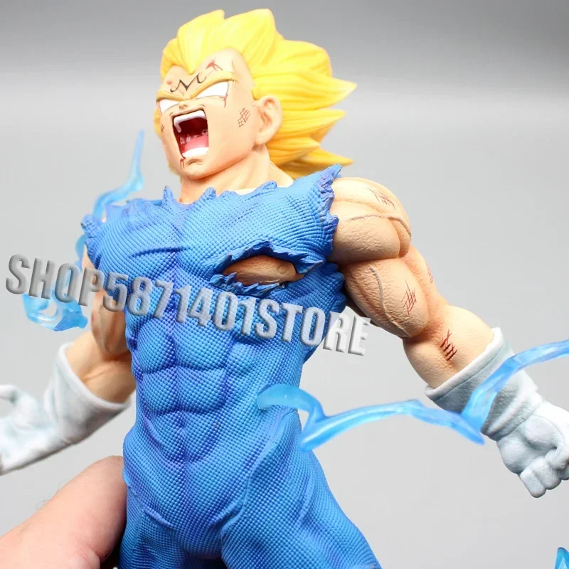 Anime vegeta dragon ball z figuras majin vegeta figuras de ação 25cm pvc coleção modelo estátua brinquedos decoração desktop presentes