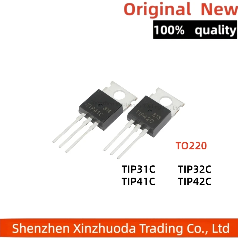10 pieces of TIP31C, TIP32C, TIP41C, TIP42C PNP NPN transistor directly inserted into TO220