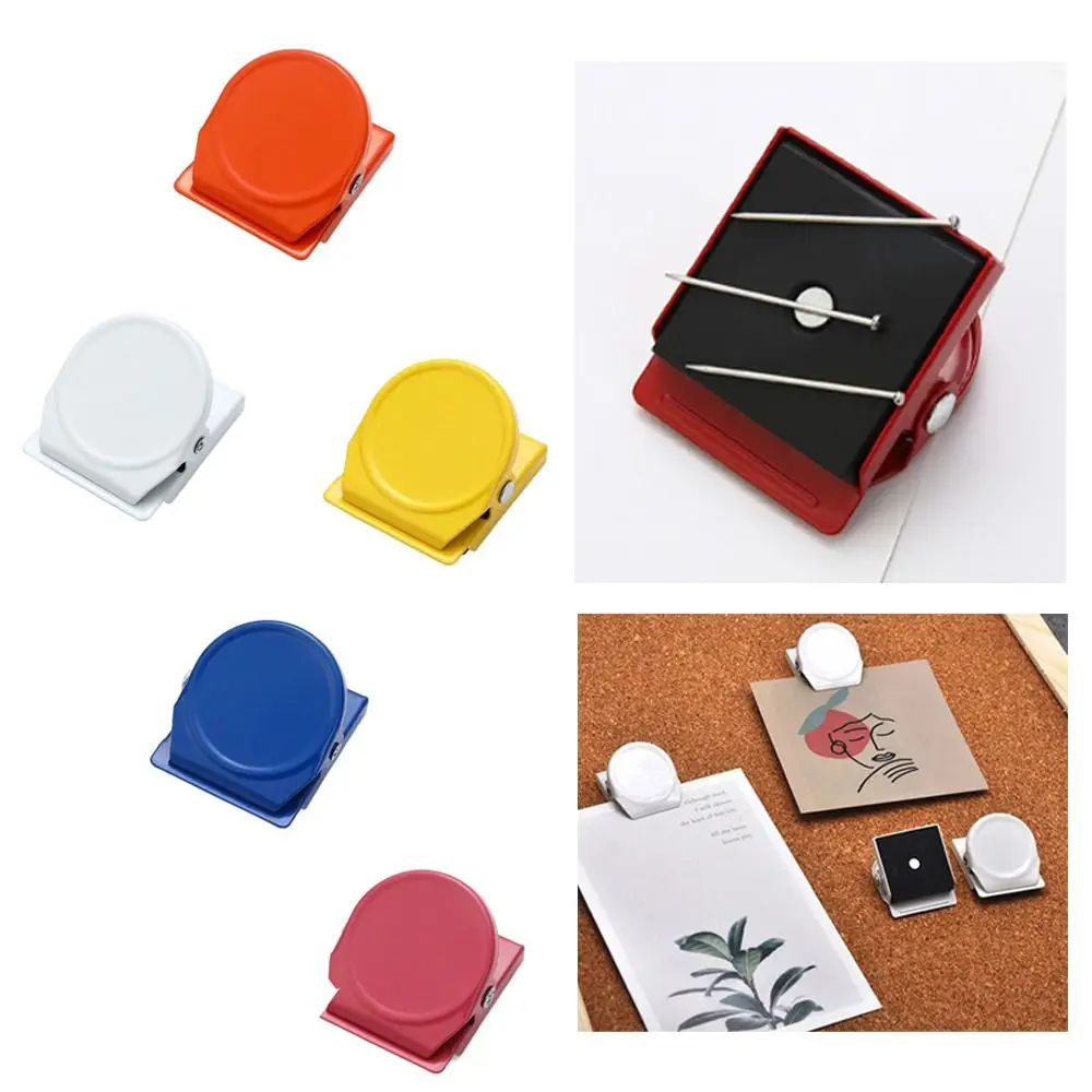 New Round Round Magnetic Clip Multi-Functional 2 in 1 Fridge Magnet Decorative Metal Organizer Clip Home - view 3