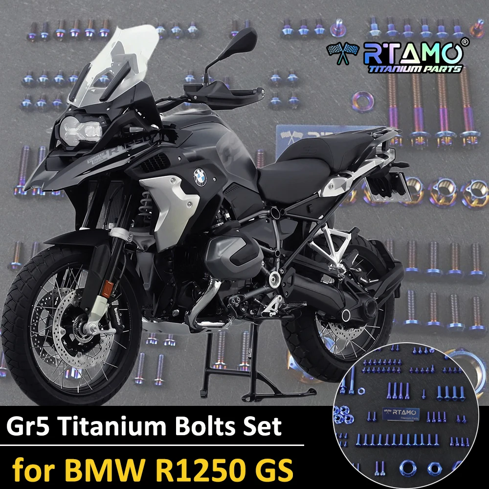 

RTAMO Gr5 Titanium Bolt Oil Tank Cover Front Fender Caliper Brake Disc ABS Plate Fit for BMW R1250GS Waterbird
